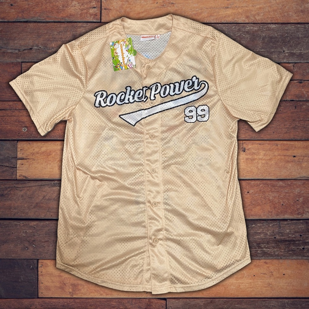 Nickelodeon Vintage Rocket Power 90’s Men’s Button Up Jersey Size Large New